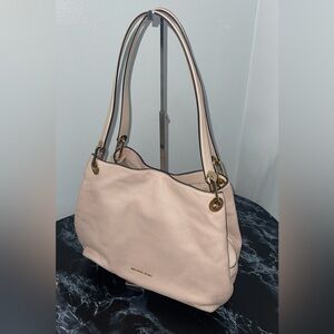 Michael Kors Handbag RAVEN PEBBLE LEATHER TOTE Purse Soft Pink AUTHENTIC